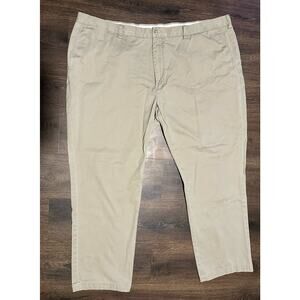 Polo Ralph Lauren Classic Fit Khaki Flat Front Pants Men Sz 50B X 32